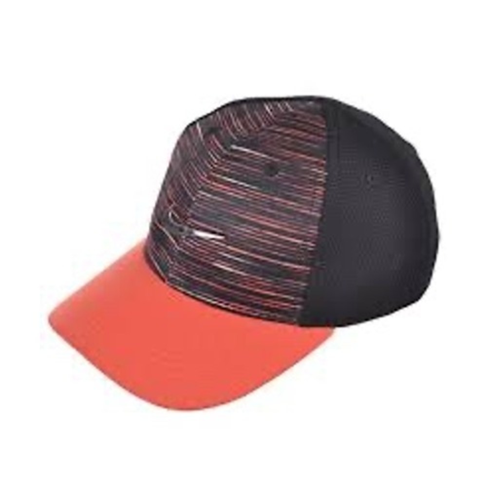 Nike Snapback Hat Kids 4-7 Red Black Striped‎ Mesh Excellent Athletic Cap
